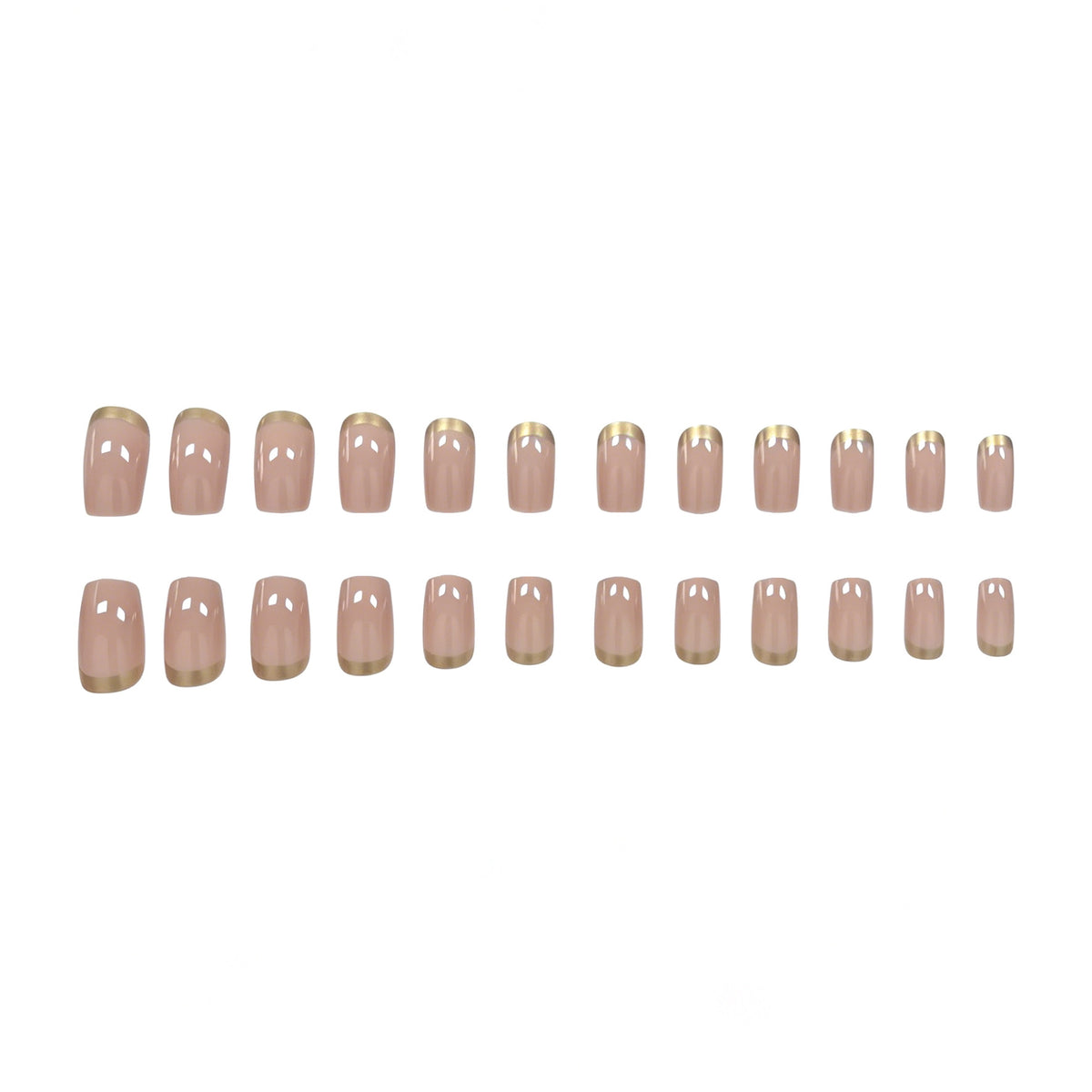 Elegante nagelkunst mit goldenem Rand Brehn