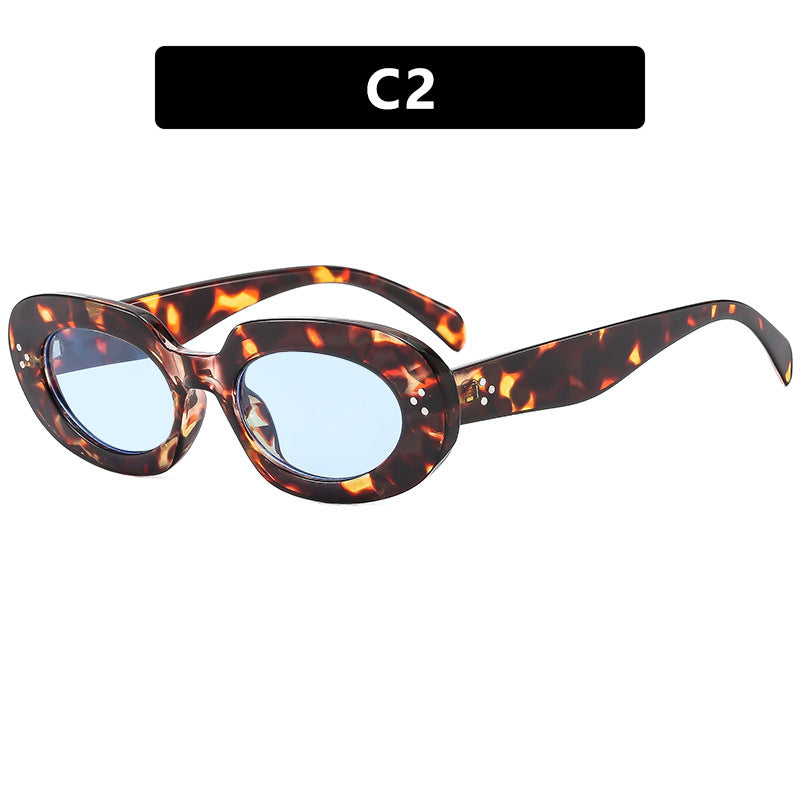 Damen modische Sonnenbrille mit einzigartigem ovalen Rahmen und schützenden Gläsern Brehn