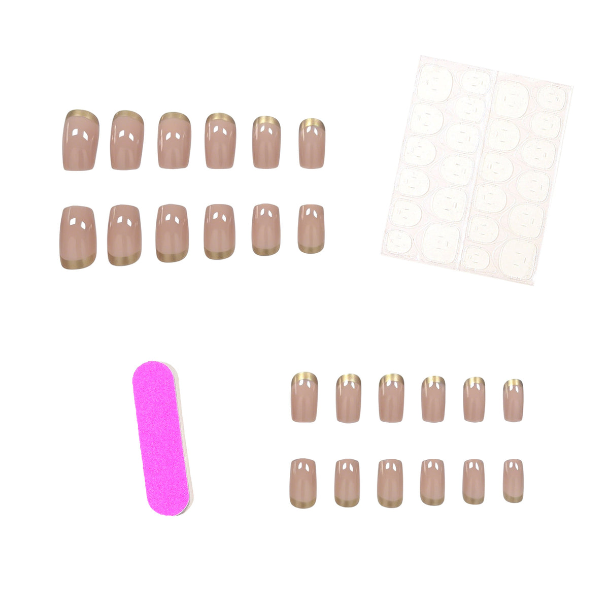 Elegante nagelkunst mit goldenem Rand Brehn