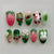 Verspieltes Erdbeerdesign Press-On Nagelset Brehn
