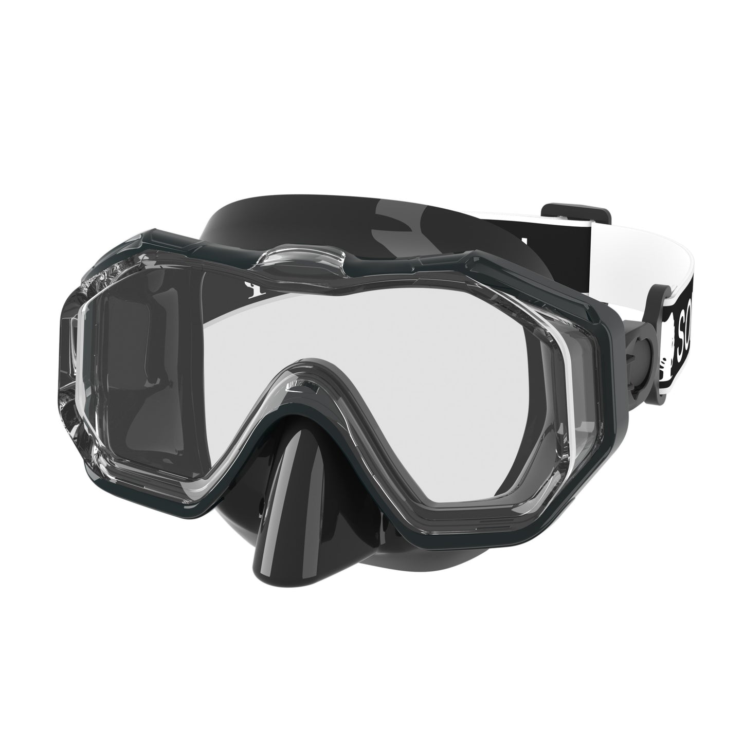 Hochwertige Tauchmaske mit Flexiblem Silikonrand und Uv-Schutz Brehn