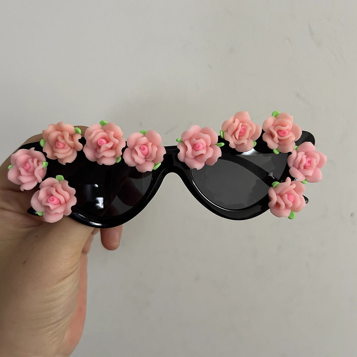 Damen Cat-Eye Sonnenbrille mit floralem Dekor Brehn