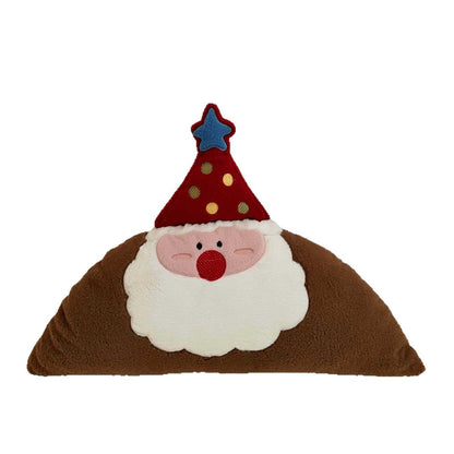 Plüsch Dekoratives Santa Gesicht Wurfkissen