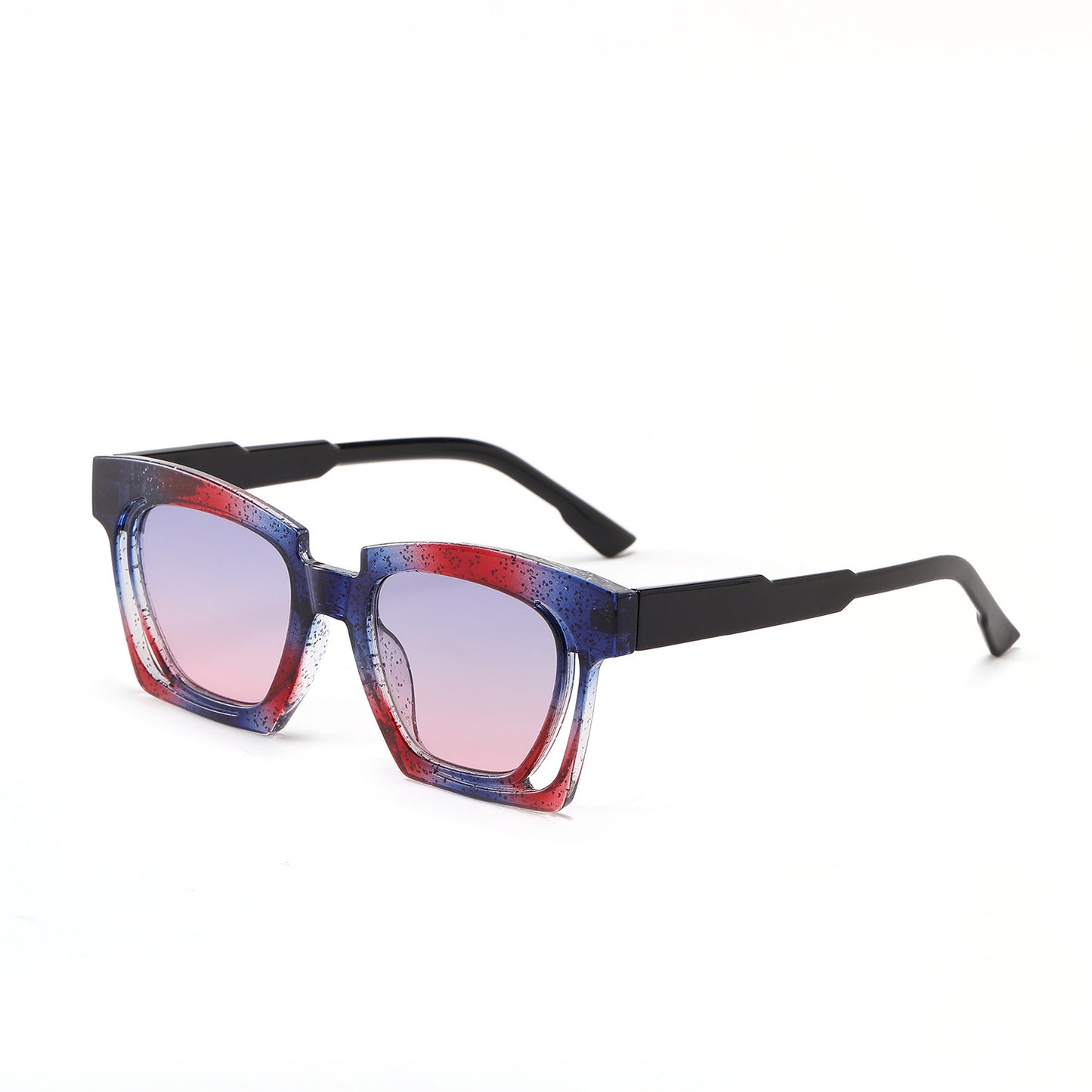 Damen trendige geometrische Sonnenbrille mit stilvollem, quadratischem Rahmen Brehn