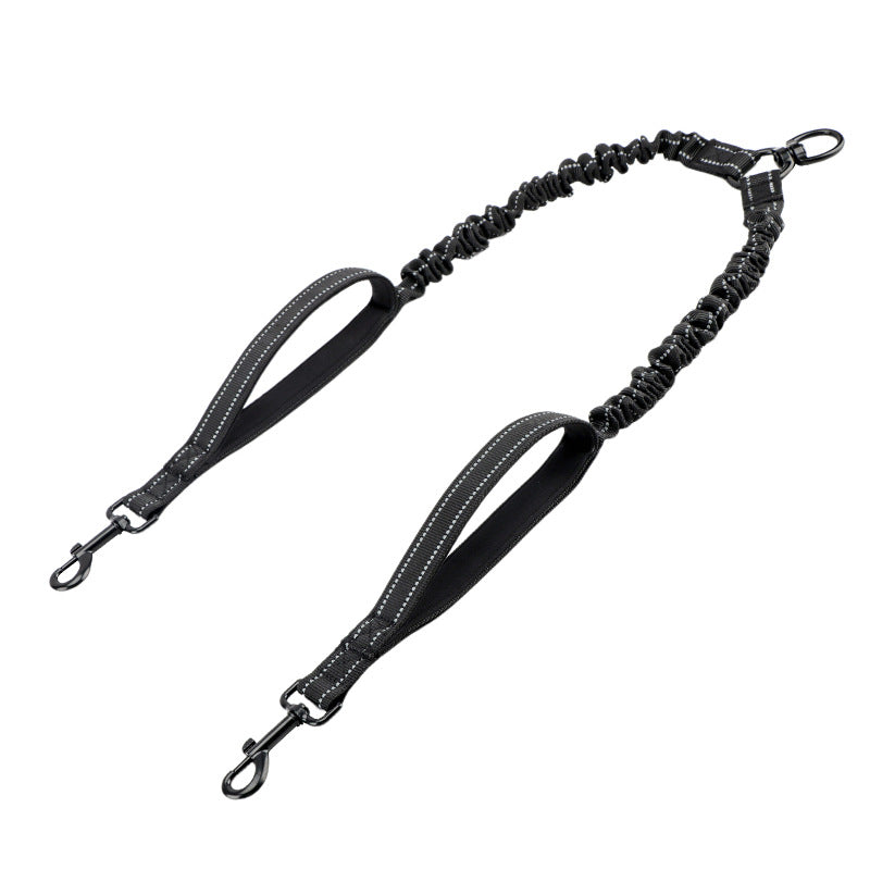 Bungee Hundeleine mit doppelten Griffen
