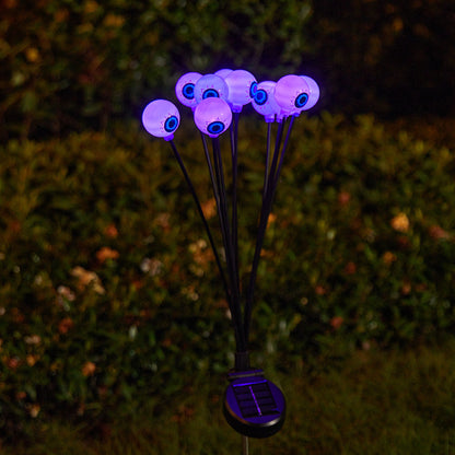 Gruselige Gartenlichter mit Augen-Motiv Brehn