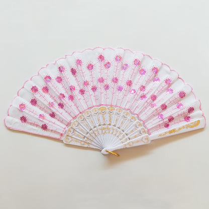 Damen hochwertiger Spitzenfächer mit kunstvollen floralen Motiven Brehn