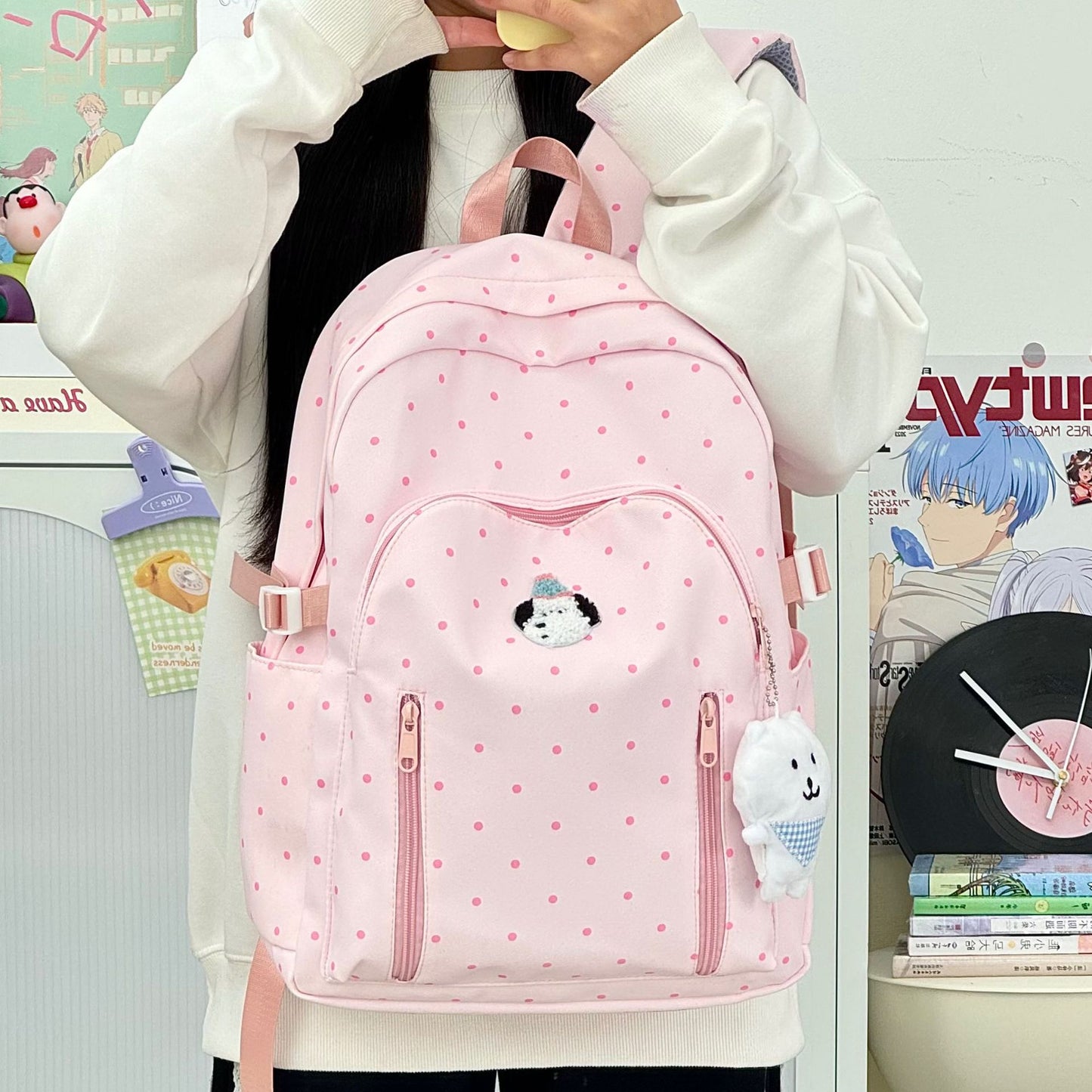 Cute Polka Dot Rucksack Brehn
