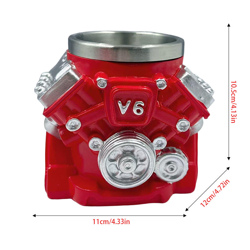 Tasse im V6 Motor Design Brehn