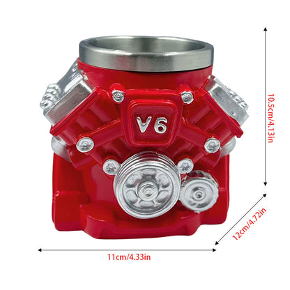 Tasse im V6 Motor Design Brehn