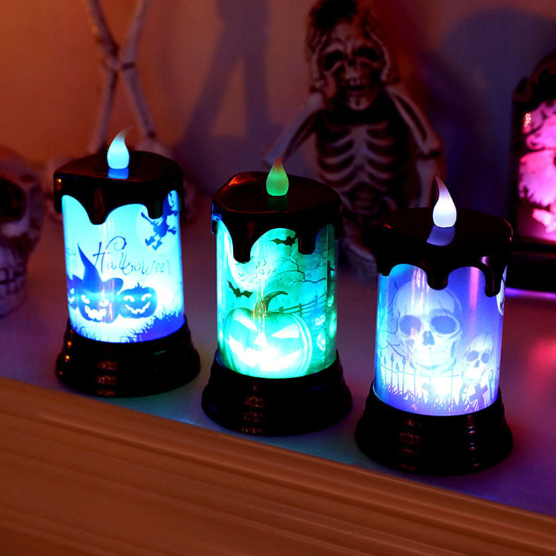 Dekoratives LED-Halloween-Kerzenset