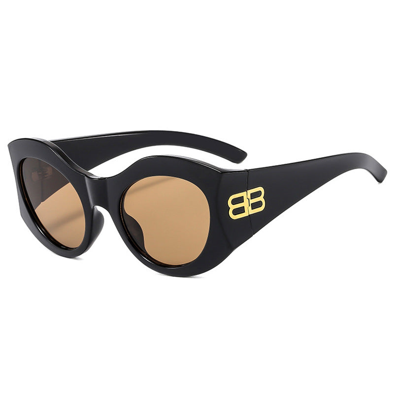 Damen Designer Cat-Eye Sonnenbrille mit elegantem Profil und UV-Schutz Brehn
