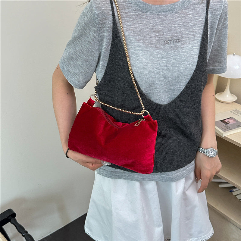 WoElegant Samt Clutch Tasche Brehn