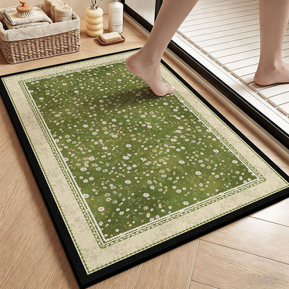 Vintage Botanische Florale Badematte