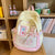 Verspielt bestickter Kordelzug-Schulrucksack