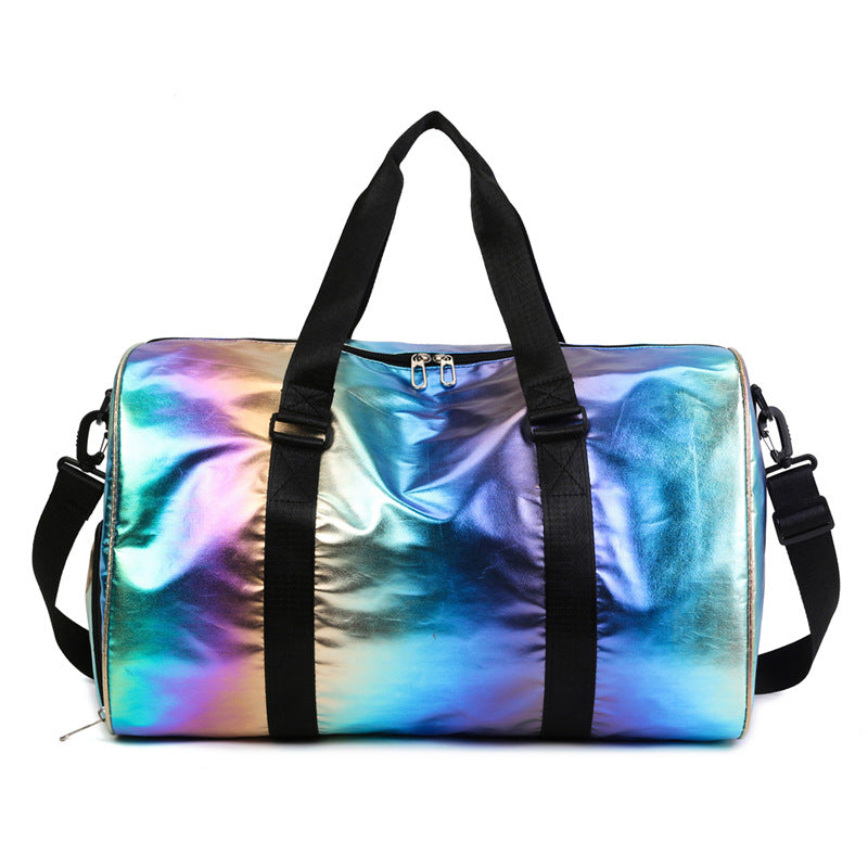 Iridescent Reis-Duffel Tasche