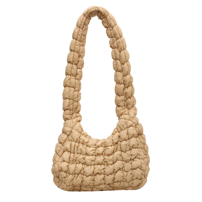 Texturierte gesteppte Schultertasche Brehn