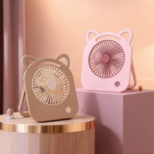 Damen Tragbarer Mini-Handventilator im süßen Katzendesign Brehn