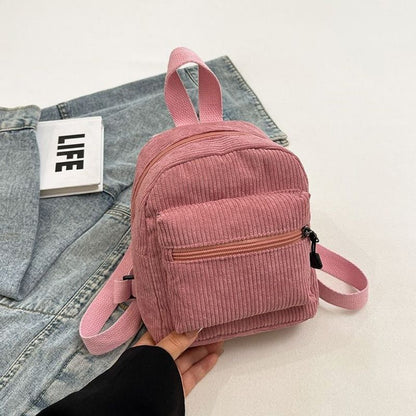 Kompakter Cord-Ripp- Mini-Rucksack Brehn