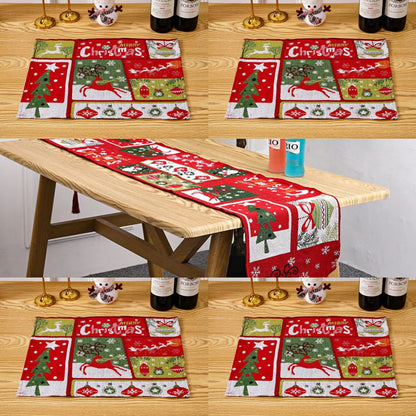 Festliche Tischdecke mit Weihnachtsbaum-Motiv Brehn