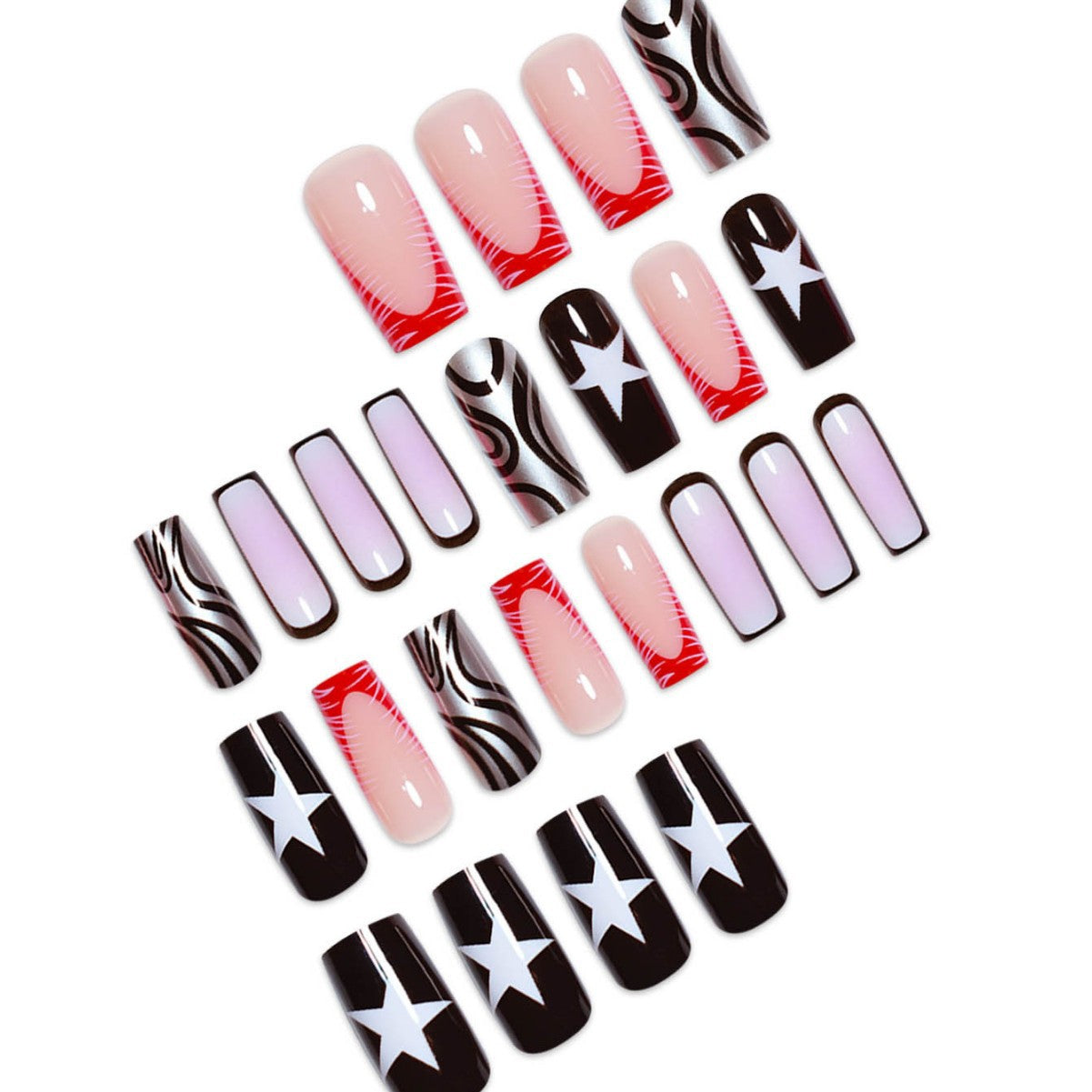 Künstlerische Geometrische Nagelkunst Verlängerungen Brehn