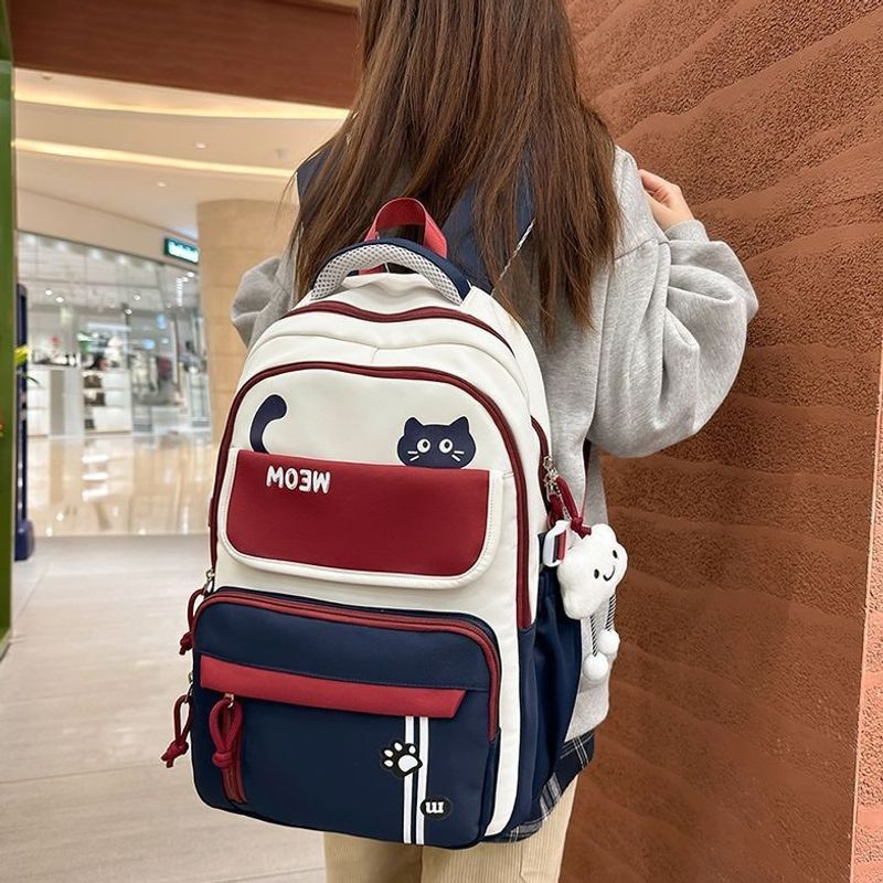 Lustiger katzenmotivierter Schulrucksack Brehn