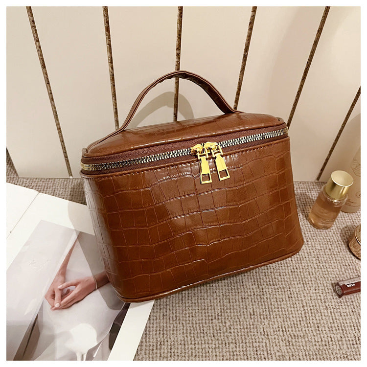 Eleganter Krokodilstruktur Kosmetik Organizer