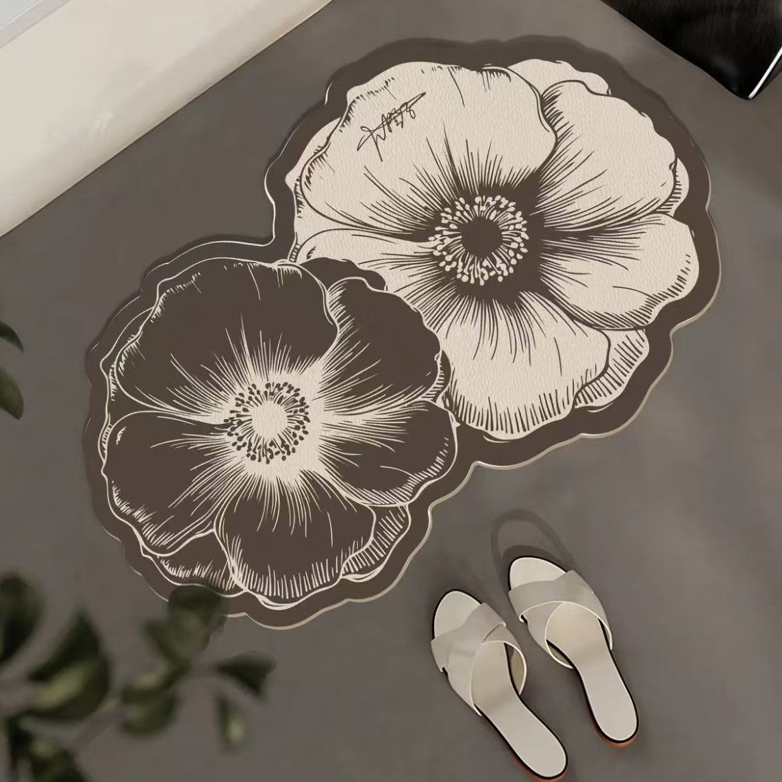 Florales Druck Badmatte Brehn