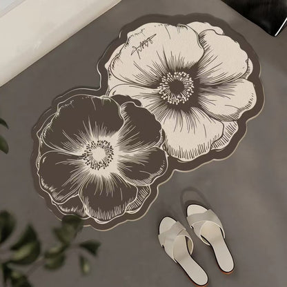 Florales Druck Badmatte Brehn
