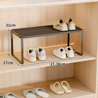 Verstellbarer erweiterbarer Metal Schuhregal-Organizer