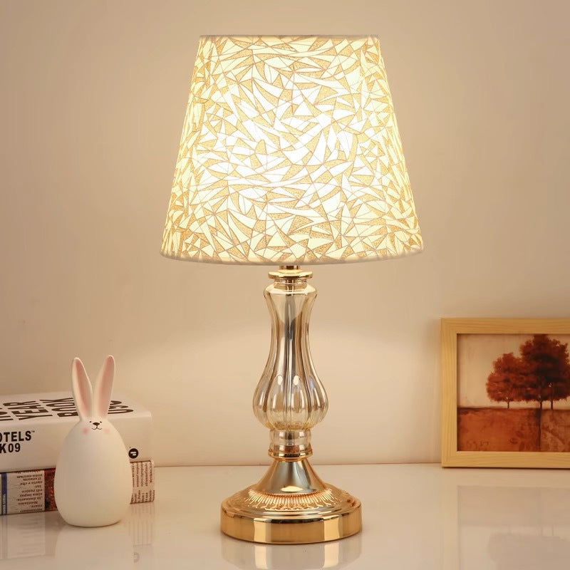 Dekorative Glas Schirm Tischlampe