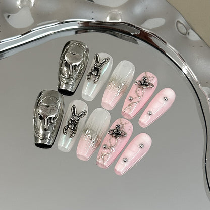 Dekorative Fantasy-Themen Press-On Nagelkunst