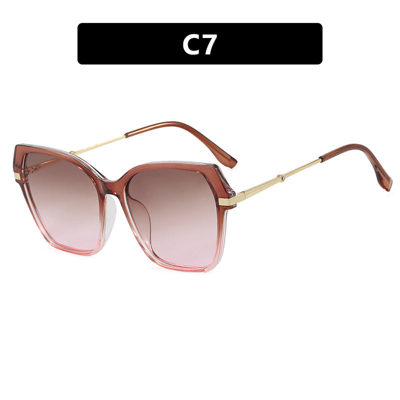 Damen quadratische Sonnenbrille mit elegantem Metallrahmen und schützendem UV-Filter Brehn