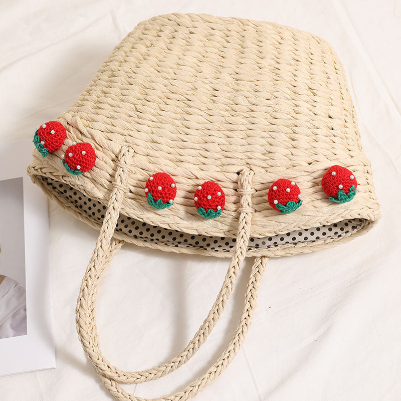 Damen Handgefertigte Strohtasche Brehn