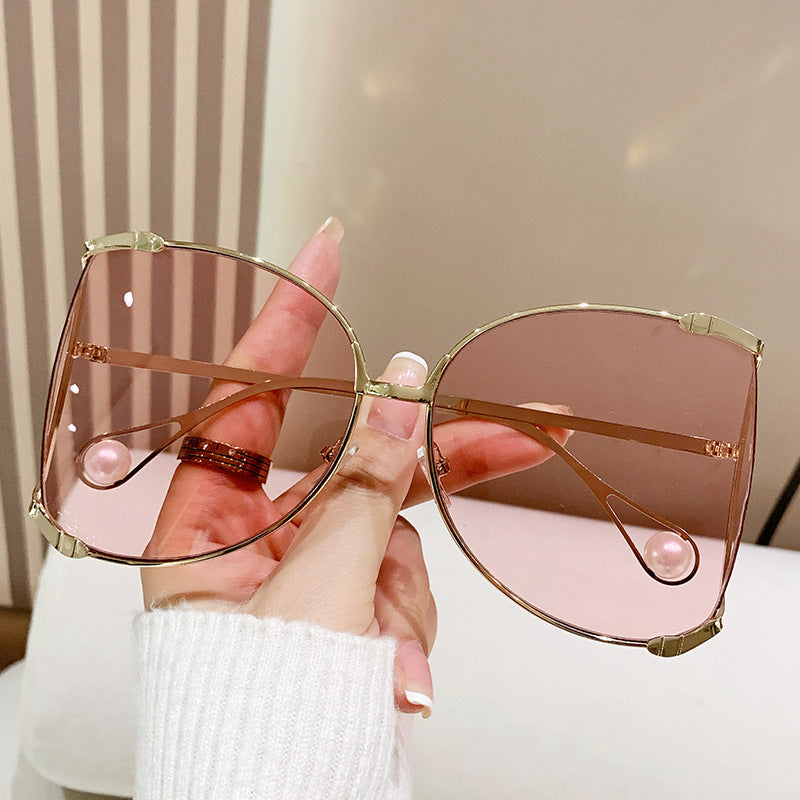 Damen modische Brille mit elegantem Perlendekor Brehn