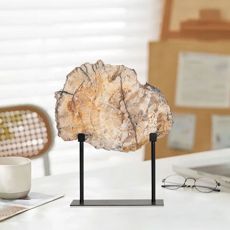 Natürliche Holzscheibe Dekorative Skulptur