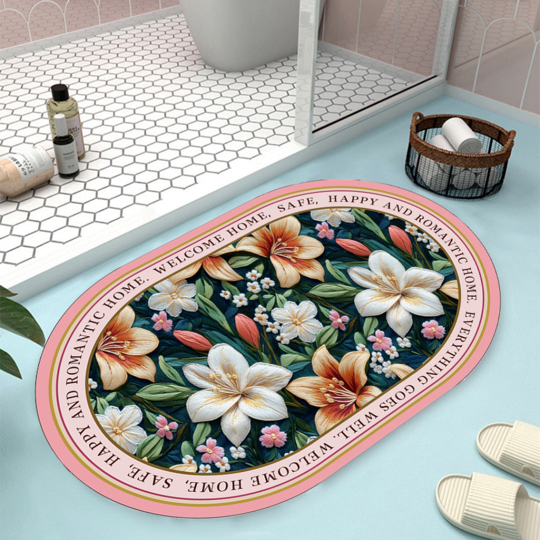 Florales Design Badteppich Brehn