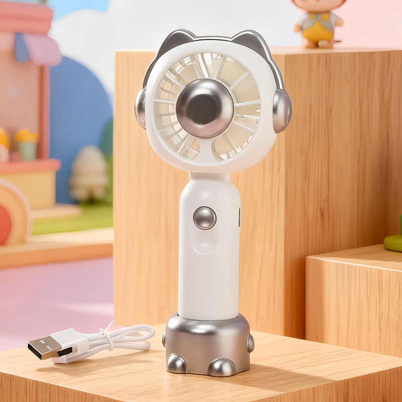 Damen tragbarer Mini-Ventilator mit LED-Lichteffekten und ergonomischem Design Brehn