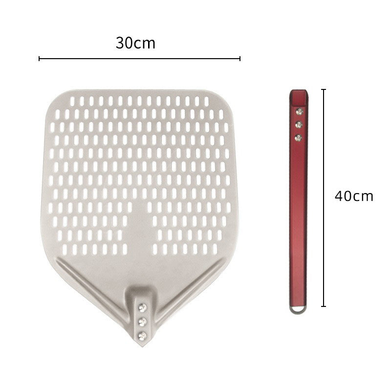 perforierte Aluminium-Pizzaschaufel mit abnehmbarem ergonomischen Griff Brehn