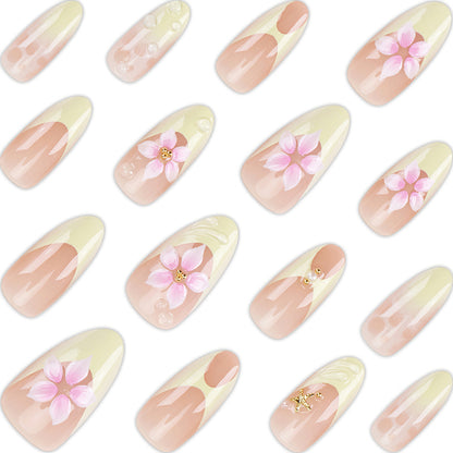 Blumen-Themen Press-On Nagelkunst Set Brehn