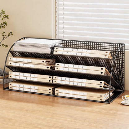 Multi-Ebenen Winkel-Mesh-Schreibtisch Datei- und Ordner-Organizer