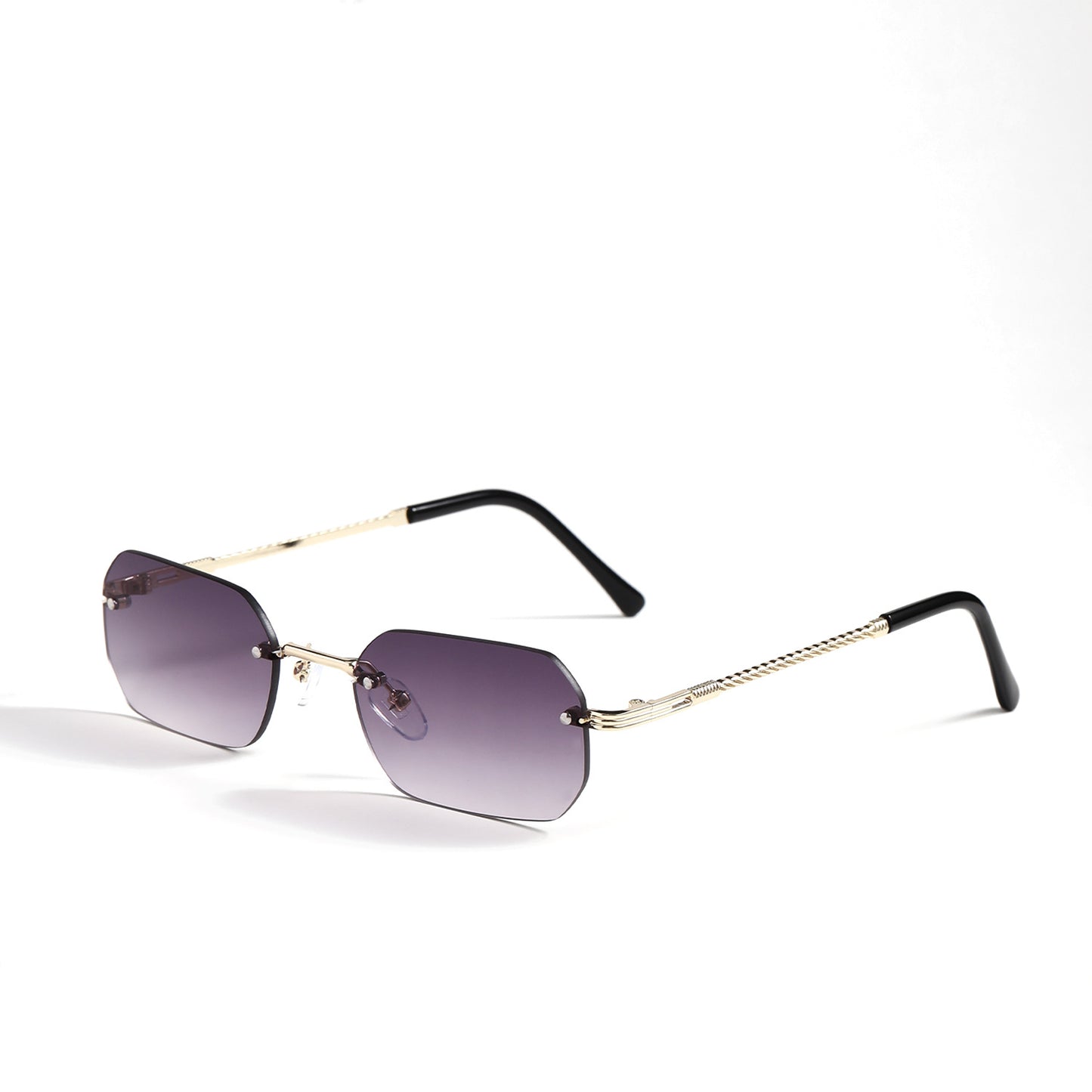 Damen geometrische Sonnenbrille mit filigranem Metallrahmen Brehn