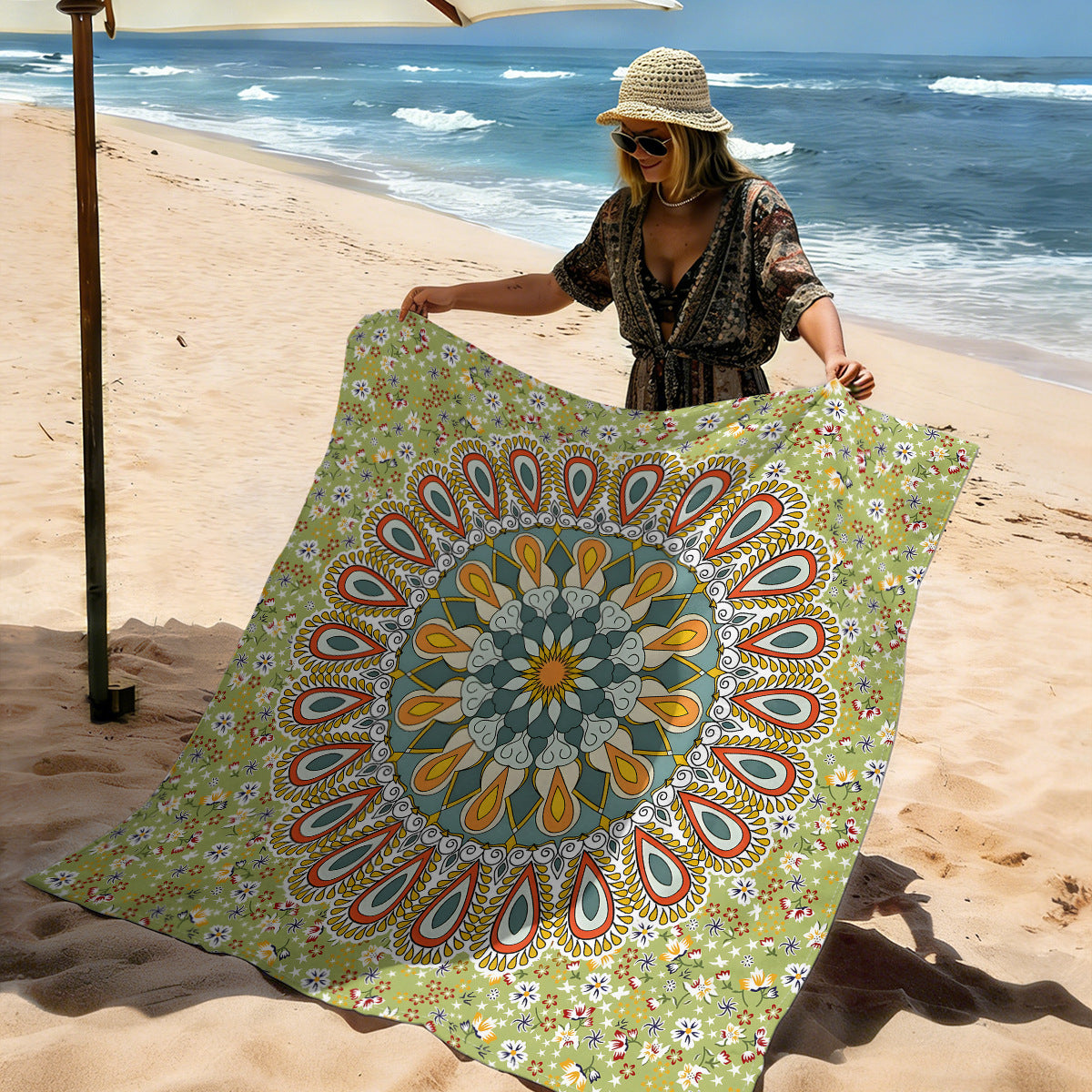 Mandala Design Strandmatte Brehn