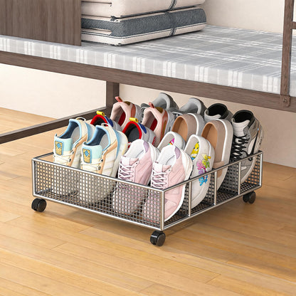 Niedrigprofil Unterbett Metall Schuhregal Organizer