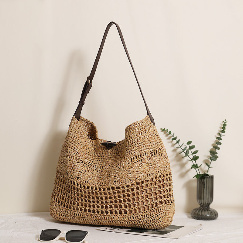 Handgeknüpfte Shopper-Tasche mit Modischem Netzdesign Brehn