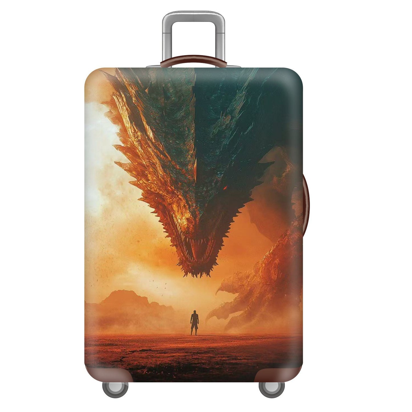 Unisex nan robuster Hartschalen-Trolley mit Löwenportrait Motivdruck, stoßfester ABS-Polycarbonat-Schale, mehrrädrigem Fahrwerk und TSA-Sicherheitsverschluss Brehn