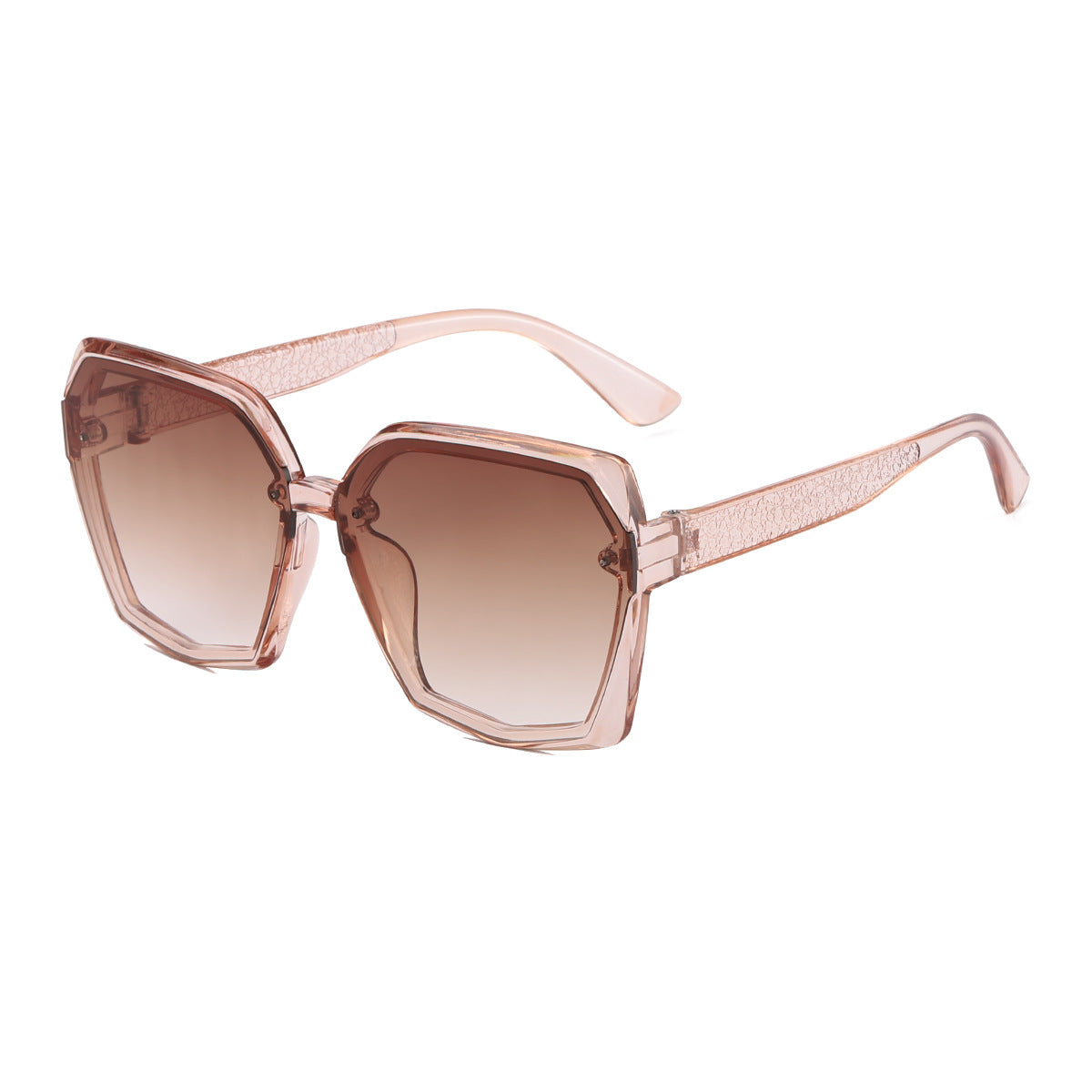Damen modische Sonnenbrille mit auffälligem Polygonrahmen Brehn