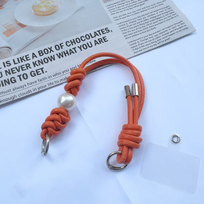 Eleganter geknoteter Leder-Schlüsselanhänger Halter Brehn