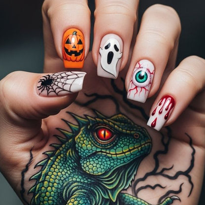Halloween-Themen 3D Acryl Nagelkunst Set Brehn