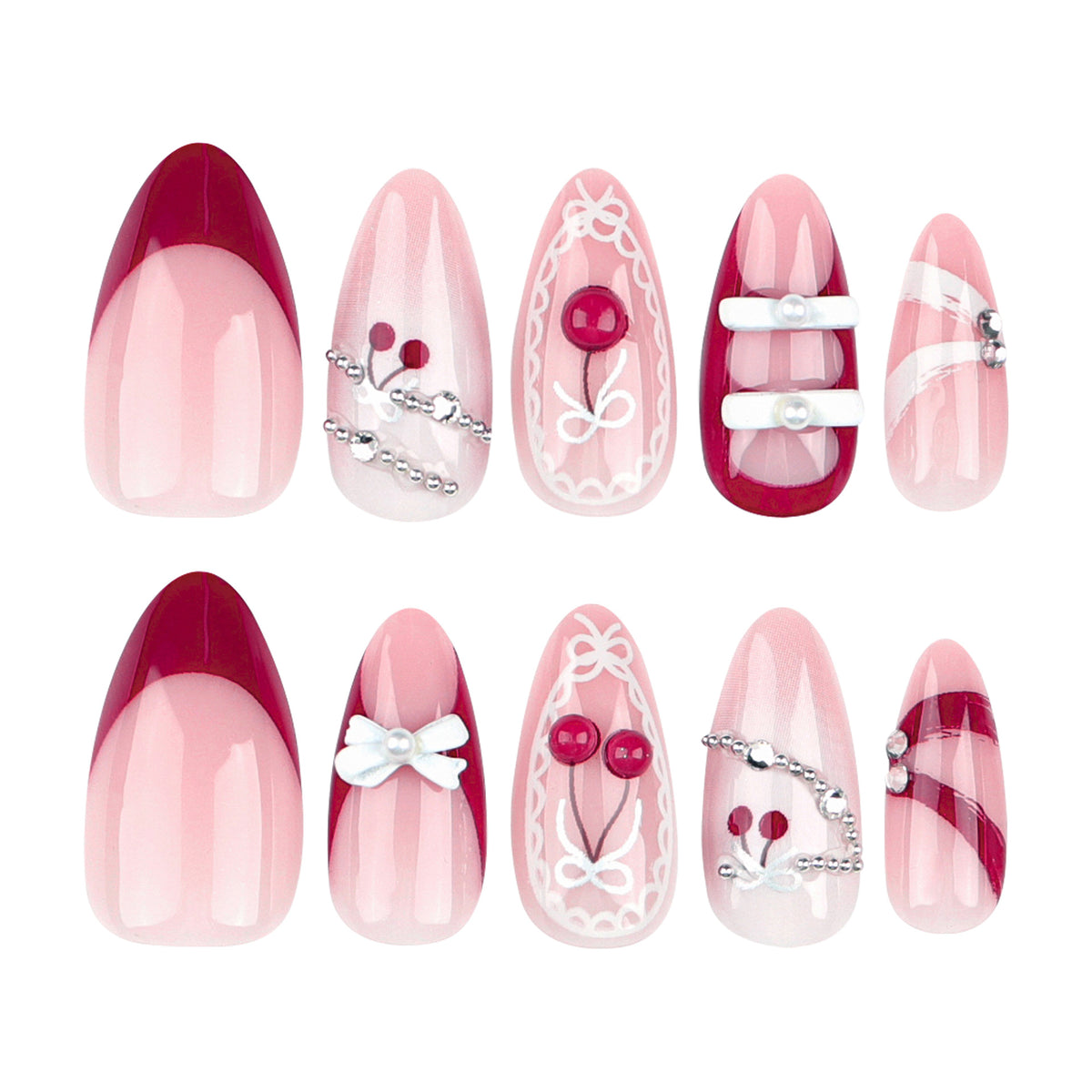 Kunstvoll Gestaltete Nagelverlängerungen mit Eleganten Details Brehn